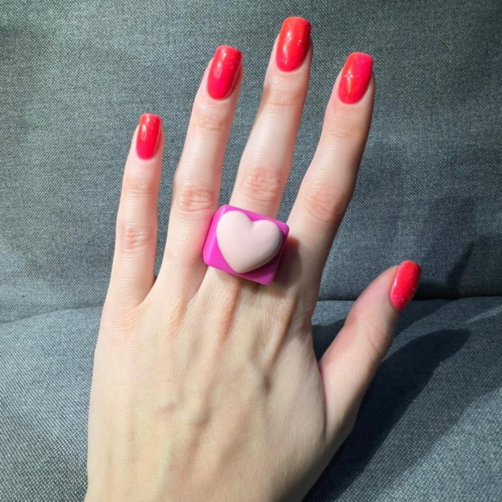 Acrylic ring "HEART"❤️ - Picture 2 of 4